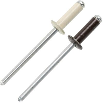 AERZETIX Lot de 50 Rivets aveugles Ø4x12 mm à tête plate, RAL 8017 marron chocolat et RAL 1015 ivoire en aluminium/acier pour assemblage esthétique et fixation rapide - Publicité AERZETIX Lot de 50 Rivets aveugles Ø4x12 mm à tête plate, RAL 8017 marron chocolat et RAL 1015 ivoire en aluminium/acier pour assemblage esthétique et fixation rapide - Publicité
