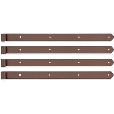 Alberts 822088 DURAVIS®Penture droite, bout arrondi couleur rouille, à couche duplex gond Ø 13 mm taille 600 x 40 mm kit de 4 - Publicité Alberts 822088 DURAVIS®Penture droite, bout arrondi couleur rouille, à couche duplex gond Ø 13 mm taille 600 x 40 mm kit de 4 - Publicité