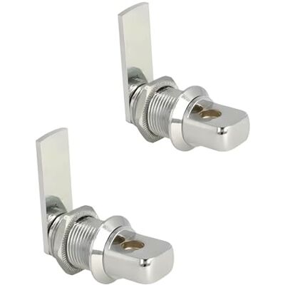 Gedotec Serrure de casier ROTO rotative à 180° Ø 22 x 25 mm chrome poli – 2 x serrures de casier avec alésage de 8,5 mm pour cadenas – Serrure de sécurité pour armoires en métal et en bois - Publicité Gedotec Serrure de casier ROTO rotative à 180° Ø 22 x 25 mm chrome poli – 2 x serrures de casier avec alésage de 8,5 mm pour cadenas – Serrure de sécurité pour armoires en métal et en bois - Publicité