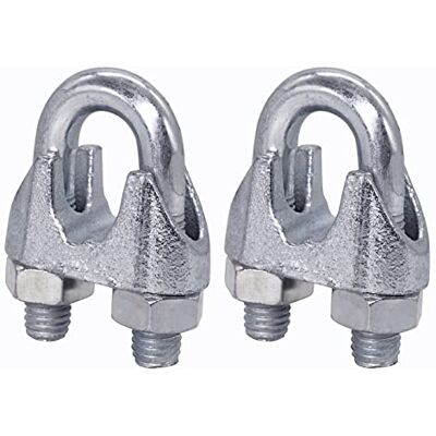 Marcopol Lot de 2 serre-câbles M10 DIN 741 En acier Pour câble de Ø 14 mm Fixation en U 2 pièces M10 pour Ø 14 mm - Publicité Marcopol Lot de 2 serre-câbles M10 DIN 741 En acier Pour câble de Ø 14 mm Fixation en U 2 pièces M10 pour Ø 14 mm - Publicité