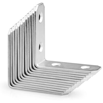 ATM Équerre de Meuble Acier Galvanisé 40x40x16mm Connecteur d'Angle 90° Perforé pour Profilés Bois, Zingué Argenté Lot de 25 - Publicité ATM Équerre de Meuble Acier Galvanisé 40x40x16mm Connecteur d'Angle 90° Perforé pour Profilés Bois, Zingué Argenté Lot de 25 - Publicité