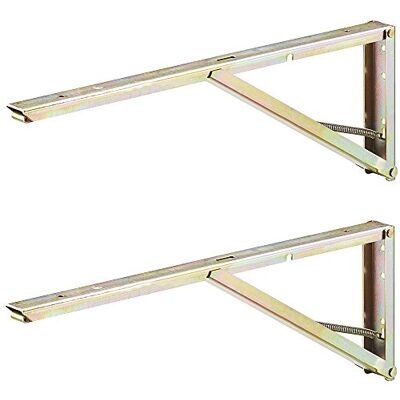 Gedotec H3050 Lot de 2 supports pliants en métal jaune chromé, 380 x 25 x 120 mm, capacité de charge maximale 40 kg, rallonge de ferrure de table en acier - Publicité Gedotec H3050 Lot de 2 supports pliants en métal jaune chromé, 380 x 25 x 120 mm, capacité de charge maximale 40 kg, rallonge de ferrure de table en acier - Publicité