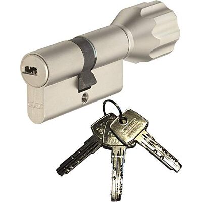 ABUS EC550 Longueur du cylindre bouton Z30/K45mm avec 3 clés - Publicité ABUS EC550 Longueur du cylindre bouton Z30/K45mm avec 3 clés - Publicité