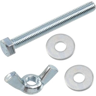 AERZETIX Kit ensemble de 25 écrous papillons à oreilles M5 + 50 rondelles plates larges pour vis M5 + 25 boulons M5x45 mm à tête hexagonale en acier - Publicité AERZETIX Kit ensemble de 25 écrous papillons à oreilles M5 + 50 rondelles plates larges pour vis M5 + 25 boulons M5x45 mm à tête hexagonale en acier - Publicité