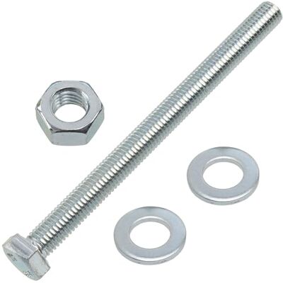 AERZETIX Kit ensemble de 5 boulons M12x150 mm à tête hexagonale + 10 rondelles M12x24 mm + 5 écrous hexagonaux M12 pour bricolage et fixation légère en acier - Publicité AERZETIX Kit ensemble de 5 boulons M12x150 mm à tête hexagonale + 10 rondelles M12x24 mm + 5 écrous hexagonaux M12 pour bricolage et fixation légère en acier - Publicité