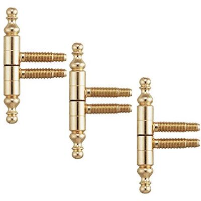 Gedotec Charniere de Porte et Meuble 57.1300 Porte en Bois et Métal de Meuble, Portail, Volet, Fenêtre Tige à Visser de 35 mm Charge 35 kg Laiton Poli 3 Pièces - Publicité Gedotec Charniere de Porte et Meuble 57.1300 Porte en Bois et Métal de Meuble, Portail, Volet, Fenêtre Tige à Visser de 35 mm Charge 35 kg Laiton Poli 3 Pièces - Publicité
