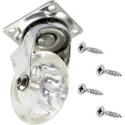 AERZETIX Lot de 4 Roulettes pivotantes rotatives à 360° Ø50 mm + 18 vis à bois Ø4x16 mm fixation à platine à billes 42x42 mm charge maximale 35 kg pour meubles étagères chariots - Publicité AERZETIX Lot de 4 Roulettes pivotantes rotatives à 360° Ø50 mm + 18 vis à bois Ø4x16 mm fixation à platine à billes 42x42 mm charge maximale 35 kg pour meubles étagères chariots - Publicité