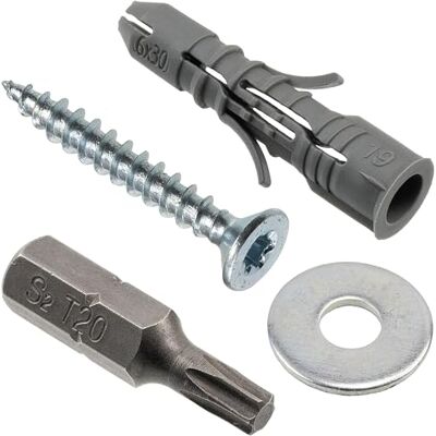 AERZETIX Kit de 100 chevilles à expansion Ø6x30mm en nylon + 100 vis à bois Ø4x30 mm + 100 rondelles larges pour boulon M4 + 1 embout de vissage étoile T20 1/4x25 mm - Publicité AERZETIX Kit de 100 chevilles à expansion Ø6x30mm en nylon + 100 vis à bois Ø4x30 mm + 100 rondelles larges pour boulon M4 + 1 embout de vissage étoile T20 1/4x25 mm - Publicité