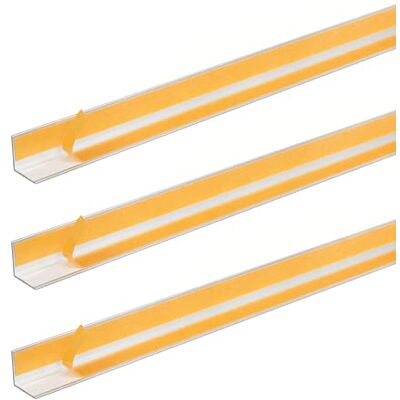 Alberts GAH- 424015 433574 Lot de 3 profilés d'angle autocollants en aluminium anodisé argenté 1000 x 30 x 30 mm - Publicité Alberts GAH- 424015 433574 Lot de 3 profilés d'angle autocollants en aluminium anodisé argenté 1000 x 30 x 30 mm - Publicité