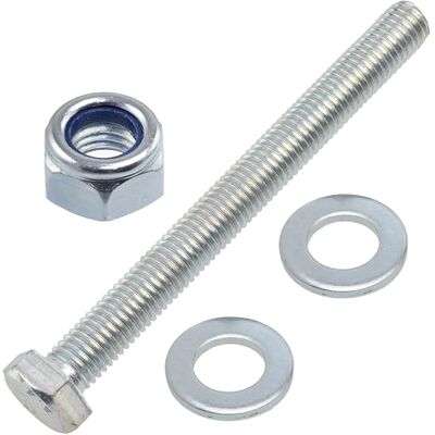 AERZETIX Kit de 5 boulons M12x120 mm à tête hexagonale + 10 rondelles + 5 écrous autobloquants hexagonaux M12 pour assemblage bricolage et fixation légère en acier - Publicité AERZETIX Kit de 5 boulons M12x120 mm à tête hexagonale + 10 rondelles + 5 écrous autobloquants hexagonaux M12 pour assemblage bricolage et fixation légère en acier - Publicité