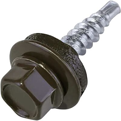 AERZETIX C57212 Lot de 50 Vis autoperceuse métal sur bois Ø4.8x25 mm + rondelle d'étanchéité EPDM peint en couleur brun chocolat RAL 8017 empreinte de la tête 8 mm hexagonale en acier - Publicité AERZETIX C57212 Lot de 50 Vis autoperceuse métal sur bois Ø4.8x25 mm + rondelle d'étanchéité EPDM peint en couleur brun chocolat RAL 8017 empreinte de la tête 8 mm hexagonale en acier - Publicité