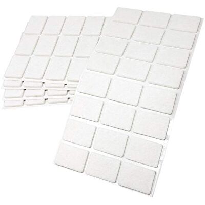 Adsamm ® / 120 x patins en feutre / blancs / 25x35 mm / rectangulaire / épaisseur 3,5 mm / patins glisseurs auto-adhésifs de qualité optimale - Publicité Adsamm ® / 120 x patins en feutre / blancs / 25x35 mm / rectangulaire / épaisseur 3,5 mm / patins glisseurs auto-adhésifs de qualité optimale - Publicité