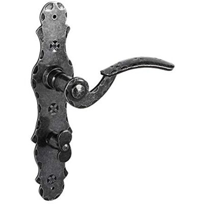 Gedotec Bath long plate Garniture de béquille en fer forgé noir 1 pièce Ferrure de porte Antique Poignée de porte BERN Garniture de béquille pour portes intérieures WC 78 mm Toilette - Publicité Gedotec Bath long plate Garniture de béquille en fer forgé noir 1 pièce Ferrure de porte Antique Poignée de porte BERN Garniture de béquille pour portes intérieures WC 78 mm Toilette - Publicité