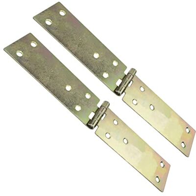 AERZETIX C57921 Lot de 2 charnières universelles rectangulaires 205x35 mm à 10 trous élément de liaison pour menuiserie en acier zingué jaune - Publicité AERZETIX C57921 Lot de 2 charnières universelles rectangulaires 205x35 mm à 10 trous élément de liaison pour menuiserie en acier zingué jaune - Publicité