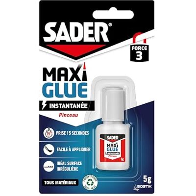 SADER MAXI GLUE INSTANTANEE PINCEAU 5G - glue - Publicité SADER MAXI GLUE INSTANTANEE PINCEAU 5G - glue - Publicité