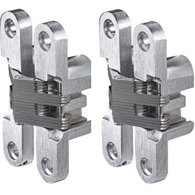 Gedotec Charnière à percer acier inoxydable 2 pièces bois et métal VICI charnière nickelée brossée 15 x 69 mm - Publicité Gedotec Charnière à percer acier inoxydable 2 pièces bois et métal VICI charnière nickelée brossée 15 x 69 mm - Publicité