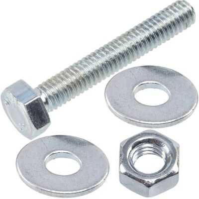 AERZETIX Kit ensemble de 25 boulons M4x25 mm à tête hexagonale + 50 rondelles larges M4x12 mm + 25 écrous hexagonaux M4 pour bricolage et fixation légère en acier - Publicité AERZETIX Kit ensemble de 25 boulons M4x25 mm à tête hexagonale + 50 rondelles larges M4x12 mm + 25 écrous hexagonaux M4 pour bricolage et fixation légère en acier - Publicité