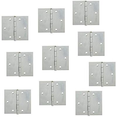 Gedotec Lot de 10 charnières de meuble en métal avec tige rivetée en laiton 30 x 30 mm Charnière de caisse en acier galvanisé Bande de charnière à visser Bande de meuble roulée selon la norme - Publicité Gedotec Lot de 10 charnières de meuble en métal avec tige rivetée en laiton 30 x 30 mm Charnière de caisse en acier galvanisé Bande de charnière à visser Bande de meuble roulée selon la norme - Publicité