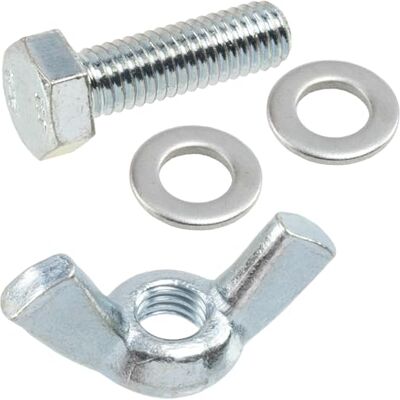 AERZETIX Kit ensemble de 25 écrous papillons à oreilles M5 + 50 rondelles plates + 25 boulons M5x16 mm à tête hexagonale en acier - Publicité AERZETIX Kit ensemble de 25 écrous papillons à oreilles M5 + 50 rondelles plates + 25 boulons M5x16 mm à tête hexagonale en acier - Publicité