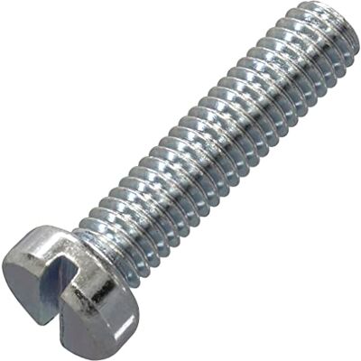 AERZETIX C60205 Lot de 20 Vis à métaux à tête cylindrique M6x25 mm à empreinte fendue S boulon d'assemblage DIN 84 dureté 4.8 en acier zingué couleur argent - Publicité AERZETIX C60205 Lot de 20 Vis à métaux à tête cylindrique M6x25 mm à empreinte fendue S boulon d'assemblage DIN 84 dureté 4.8 en acier zingué couleur argent - Publicité
