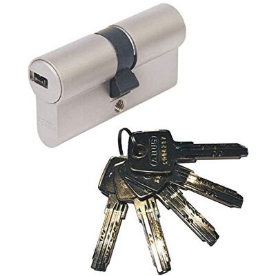 ABUS EC550 Double Cylindre du profil Longueur (a/b) 30/90mm (c=120mm) avec 5 Clés - Publicité ABUS EC550 Double Cylindre du profil Longueur (a/b) 30/90mm (c=120mm) avec 5 Clés - Publicité