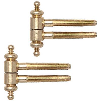 Gedotec Charniere de Porte et Meuble Porte en Bois et Métal de Meuble, Portail, Volet, Fenêtre Décoration Antique avec Tige à Visser de 60 mm Charge 45 kg Laiton Poli 2 Pièces - Publicité Gedotec Charniere de Porte et Meuble Porte en Bois et Métal de Meuble, Portail, Volet, Fenêtre Décoration Antique avec Tige à Visser de 60 mm Charge 45 kg Laiton Poli 2 Pièces - Publicité