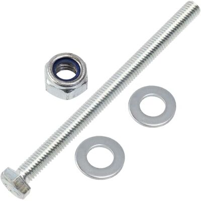 AERZETIX Kit de 10 boulons M8x110 mm à tête hexagonale + 20 rondelles + 10 écrous autobloquants hexagonaux M8 pour assemblage bricolage et fixation légère en acier - Publicité AERZETIX Kit de 10 boulons M8x110 mm à tête hexagonale + 20 rondelles + 10 écrous autobloquants hexagonaux M8 pour assemblage bricolage et fixation légère en acier - Publicité