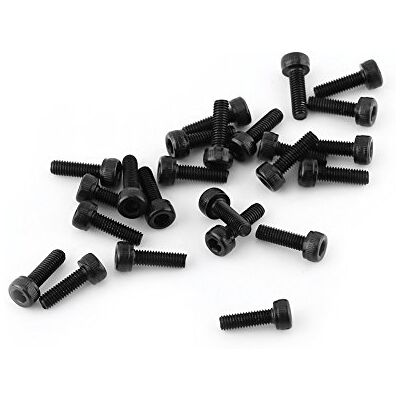 Walfront M3 Kit de Assortiment Vis Boulon Tête Cylindrique Six Pans Creux en Acier Allié M3 x 4-50mm(M3*10mm, Entièrement filetée-24pcs) - Publicité Walfront M3 Kit de Assortiment Vis Boulon Tête Cylindrique Six Pans Creux en Acier Allié M3 x 4-50mm(M3*10mm, Entièrement filetée-24pcs) - Publicité