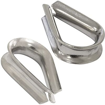 AERZETIX C65305 Lot de 2 cosses-cœur pour fil Ø6 mm DIN 6899 en acier inoxydable A4 manchon de serrage serre-câble protection fixation attacher nautiques marines bâtiment - Publicité AERZETIX C65305 Lot de 2 cosses-cœur pour fil Ø6 mm DIN 6899 en acier inoxydable A4 manchon de serrage serre-câble protection fixation attacher nautiques marines bâtiment - Publicité