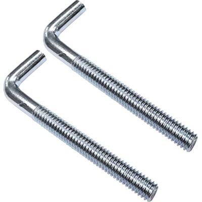 AERZETIX Lot de 2 Gonds à Vis Métaux à Filetage Métrique M6x60mm Crochet d'Angle en Forme de L Acier Zingué Gond d'Accrochage - Publicité AERZETIX Lot de 2 Gonds à Vis Métaux à Filetage Métrique M6x60mm Crochet d'Angle en Forme de L Acier Zingué Gond d'Accrochage - Publicité