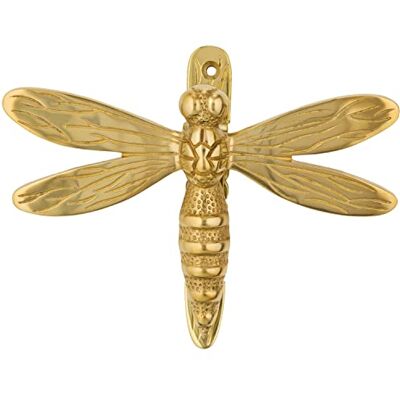 Brass bee Heurtoir de porte en forme de libellule dorée pour porte d'entrée Heurtoir en laiton massif poli doré avec plaque de gâche UPVC Meuble de porte d'entrée en libellule avec un design unique - Publicité Brass bee Heurtoir de porte en forme de libellule dorée pour porte d'entrée Heurtoir en laiton massif poli doré avec plaque de gâche UPVC Meuble de porte d'entrée en libellule avec un design unique - Publicité