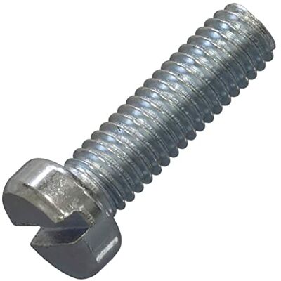 AERZETIX C60204 Lot de 20 Vis à métaux à tête cylindrique M6x20 mm à empreinte fendue S boulon d'assemblage DIN 84 dureté 4.8 en acier zingué couleur argent - Publicité AERZETIX C60204 Lot de 20 Vis à métaux à tête cylindrique M6x20 mm à empreinte fendue S boulon d'assemblage DIN 84 dureté 4.8 en acier zingué couleur argent - Publicité