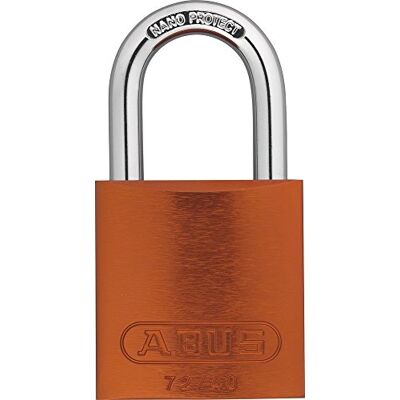 ABUS H26 43601 Cadenas à clé en aluminium Consignation 72/40 Orange - Publicité ABUS H26 43601 Cadenas à clé en aluminium Consignation 72/40 Orange - Publicité