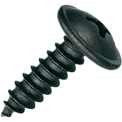 AUPROTEC Vis à Tôle cruciforme tête bombée plate avec rondelle galvanisé noir: 4,2 x 25 mm, 50 pièces - Publicité AUPROTEC Vis à Tôle cruciforme tête bombée plate avec rondelle galvanisé noir: 4,2 x 25 mm, 50 pièces - Publicité