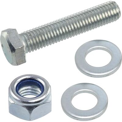 AERZETIX Kit de 10 boulons M12x60 mm à tête hexagonale + 20 rondelles + 10 écrous autobloquants hexagonaux M12 pour assemblage bricolage et fixation légère en acier - Publicité AERZETIX Kit de 10 boulons M12x60 mm à tête hexagonale + 20 rondelles + 10 écrous autobloquants hexagonaux M12 pour assemblage bricolage et fixation légère en acier - Publicité
