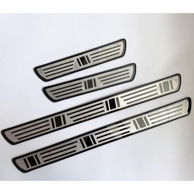vvvyfx 4 Pièces plaques de Protection de seuil de Porte extérieure de Voiture pour V-W Multivan T7 2022 2023 2024, Acier Inoxydable Seuil Porte Voiture Plinthes - Publicité vvvyfx 4 Pièces plaques de Protection de seuil de Porte extérieure de Voiture pour V-W Multivan T7 2022 2023 2024, Acier Inoxydable Seuil Porte Voiture Plinthes - Publicité