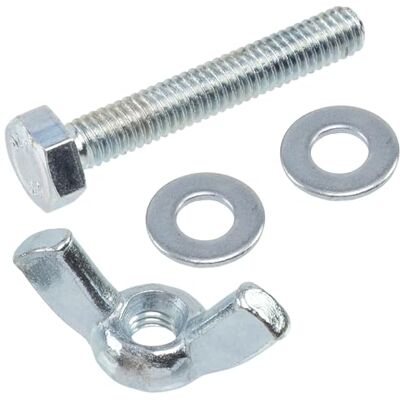 AERZETIX Kit ensemble de 25 écrous papillons à oreilles M4 + 50 rondelles plates + 25 boulons M4x25 mm à tête hexagonale en acier - Publicité AERZETIX Kit ensemble de 25 écrous papillons à oreilles M4 + 50 rondelles plates + 25 boulons M4x25 mm à tête hexagonale en acier - Publicité