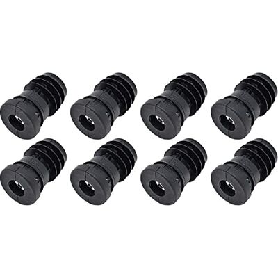 Design61 Lot de 8 bouchons filetés pour tube rond avec écrou métallique intégré Ø 25 mm 1,5-2 mm avec filetage intérieur M8 - Publicité Design61 Lot de 8 bouchons filetés pour tube rond avec écrou métallique intégré Ø 25 mm 1,5-2 mm avec filetage intérieur M8 - Publicité