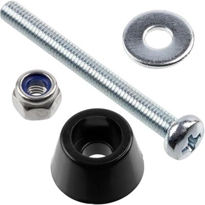 AERZETIX Kit de 4 Patins de Meubles Ronds Ø11x5.7 mm en Plastique Noir + 4 Vis Métaux M3x30 mm + 4 Écrous de Blocage M3 + 4 Rondelles Larges pour Boulon M3 - Publicité AERZETIX Kit de 4 Patins de Meubles Ronds Ø11x5.7 mm en Plastique Noir + 4 Vis Métaux M3x30 mm + 4 Écrous de Blocage M3 + 4 Rondelles Larges pour Boulon M3 - Publicité