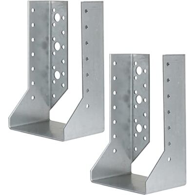AERZETIX C58664 Lot de 2 Sabots de charpente à ailes intérieures 100x170x75x2 mm sabot de solive à 46 trous en acier zingué Z275 - Publicité AERZETIX C58664 Lot de 2 Sabots de charpente à ailes intérieures 100x170x75x2 mm sabot de solive à 46 trous en acier zingué Z275 - Publicité