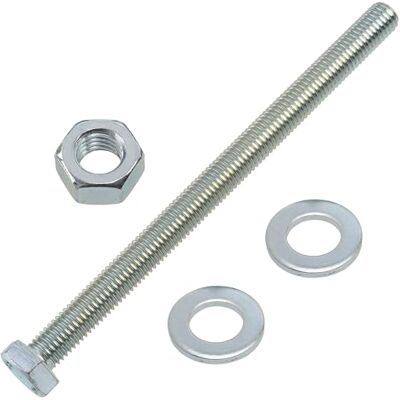 AERZETIX Kit ensemble de 5 boulons M12x170 mm à tête hexagonale + 10 rondelles M12x24 mm + 5 écrous hexagonaux M12 pour bricolage et fixation légère en acier - Publicité AERZETIX Kit ensemble de 5 boulons M12x170 mm à tête hexagonale + 10 rondelles M12x24 mm + 5 écrous hexagonaux M12 pour bricolage et fixation légère en acier - Publicité