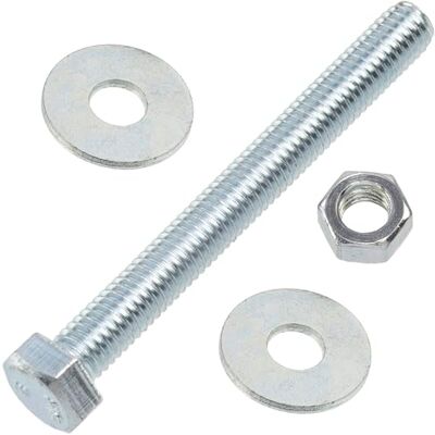 AERZETIX Kit ensemble de 25 boulons M5x45 mm à tête hexagonale + 50 rondelles larges M5x15 mm + 25 écrous hexagonaux M5 pour bricolage et fixation légère en acier - Publicité AERZETIX Kit ensemble de 25 boulons M5x45 mm à tête hexagonale + 50 rondelles larges M5x15 mm + 25 écrous hexagonaux M5 pour bricolage et fixation légère en acier - Publicité