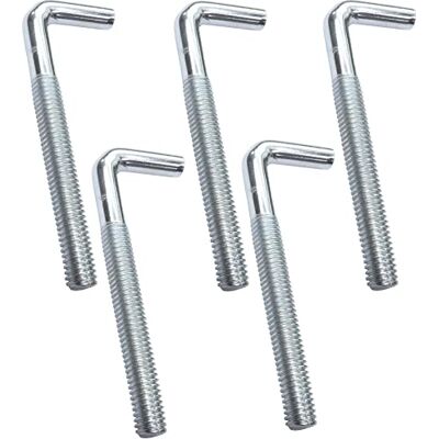 AERZETIX Lot de 5 Gonds à Vis Métaux en Acier Zingué à Filetage Métrique M5x50mm Crochet d'Angle en Forme de L Gond d'Accrochage - Publicité AERZETIX Lot de 5 Gonds à Vis Métaux en Acier Zingué à Filetage Métrique M5x50mm Crochet d'Angle en Forme de L Gond d'Accrochage - Publicité