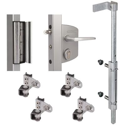 Alberts 415815 LOCINOX Kit de serrure pour profilés 40 mm Serrure industrielle LAKQ U2 + verrou de barre externe VSF + butée SAKL QF + paumelle de porte à 180° BoltonHD-4D-ALUM + paumelle de porte à - Publicité Alberts 415815 LOCINOX Kit de serrure pour profilés 40 mm Serrure industrielle LAKQ U2 + verrou de barre externe VSF + butée SAKL QF + paumelle de porte à 180° BoltonHD-4D-ALUM + paumelle de porte à - Publicité