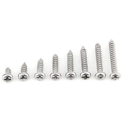 Walfront Vis M3 200pcs Assortiment de Vis Boulon Cruciforme Tête Bombée/Fraisée en Acier Inoxydable(Tête Bombée) - Publicité Walfront Vis M3 200pcs Assortiment de Vis Boulon Cruciforme Tête Bombée/Fraisée en Acier Inoxydable(Tête Bombée) - Publicité
