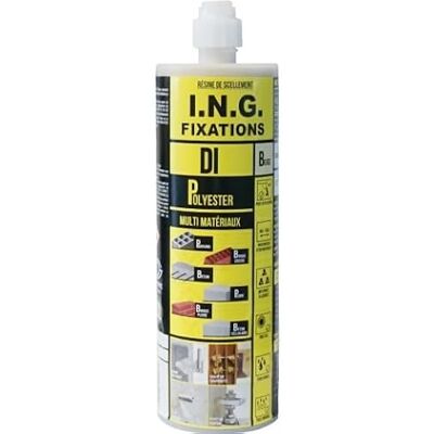 ING Fixations Cartouche de résine polyvalente tous matériaux couleur BEIGE / 300ml /ING FIXATION - Publicité ING Fixations Cartouche de résine polyvalente tous matériaux couleur BEIGE / 300ml /ING FIXATION - Publicité