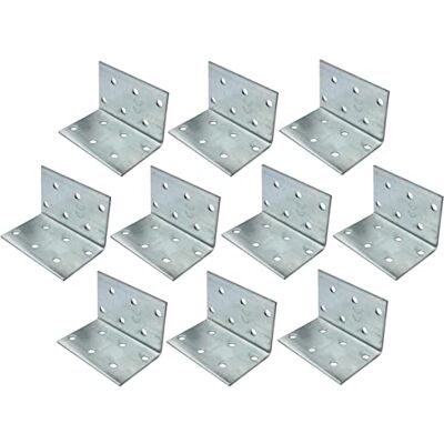 AERZETIX C58958 Lot de 10 Équerres d'assemblage perforées 40x40x60x2 mm pattes de fixation à angle droit à 12 trous ronds montage renforcement étagères meuble bois en acier zingué Z275 - Publicité AERZETIX C58958 Lot de 10 Équerres d'assemblage perforées 40x40x60x2 mm pattes de fixation à angle droit à 12 trous ronds montage renforcement étagères meuble bois en acier zingué Z275 - Publicité