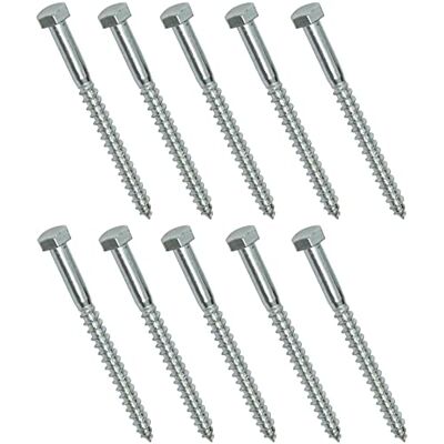 AERZETIX C44557 Lot de 10 Tirefonds/vis à bois M5x60mm à tête hexagonale 6 pans DIN571 en acier-zingué assemblage fixation charpente ossature contreplaqués agglomérés - Publicité AERZETIX C44557 Lot de 10 Tirefonds/vis à bois M5x60mm à tête hexagonale 6 pans DIN571 en acier-zingué assemblage fixation charpente ossature contreplaqués agglomérés - Publicité
