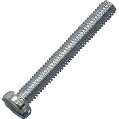 AERZETIX C60163 Lot de 50 Vis à métaux à tête cylindrique M4x30 mm à empreinte fendue S boulon d'assemblage DIN 84 dureté 4.8 en acier zingué couleur argent - Publicité AERZETIX C60163 Lot de 50 Vis à métaux à tête cylindrique M4x30 mm à empreinte fendue S boulon d'assemblage DIN 84 dureté 4.8 en acier zingué couleur argent - Publicité