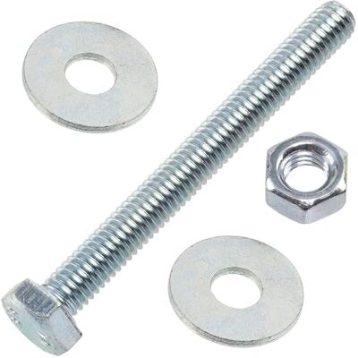 AERZETIX Kit ensemble de 25 boulons M6x55 mm à tête hexagonale + 50 rondelles larges M6x18 mm + 25 écrous hexagonaux M6 pour bricolage et fixation légère en acier - Publicité AERZETIX Kit ensemble de 25 boulons M6x55 mm à tête hexagonale + 50 rondelles larges M6x18 mm + 25 écrous hexagonaux M6 pour bricolage et fixation légère en acier - Publicité